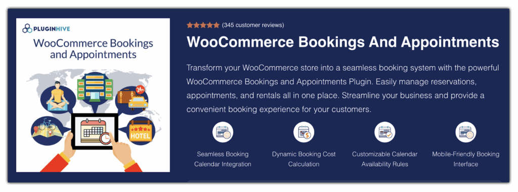 WooCommerce Bookings and Appointments